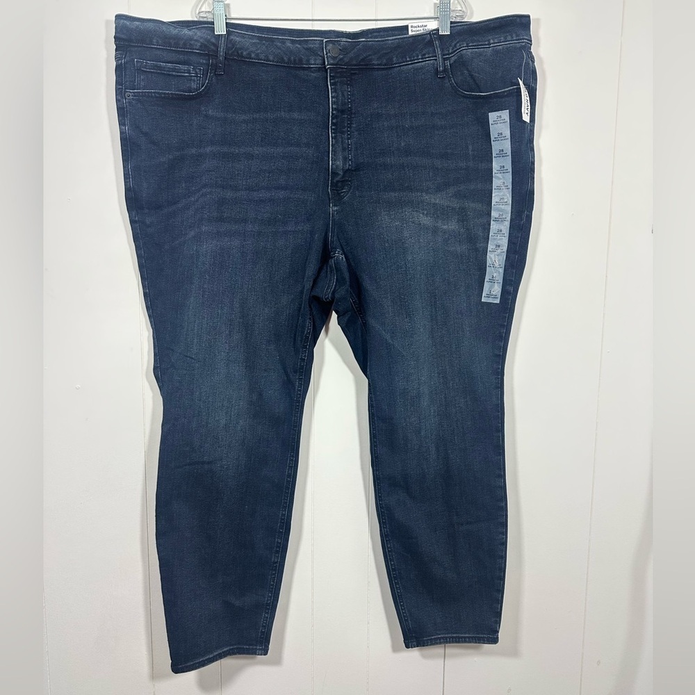 NWT Old Navy Rockstar Super Skinny Jeans Sz 28 High-Rise Secret Slim Pockets
